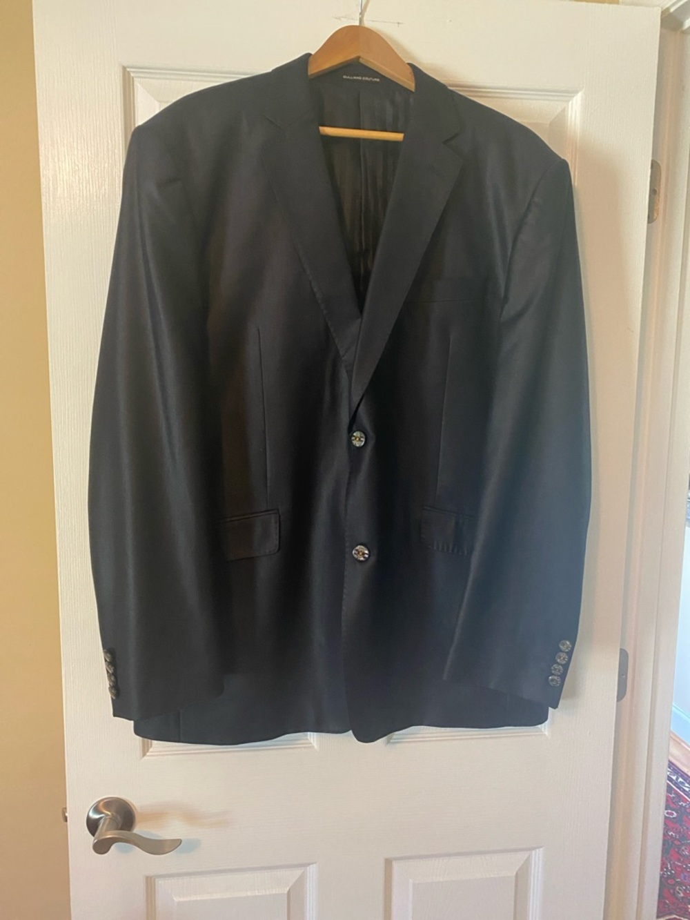 Men’s Navy 3 Piece Suit Gulliano Couture 50L 45L Vest Classic Wedding Business